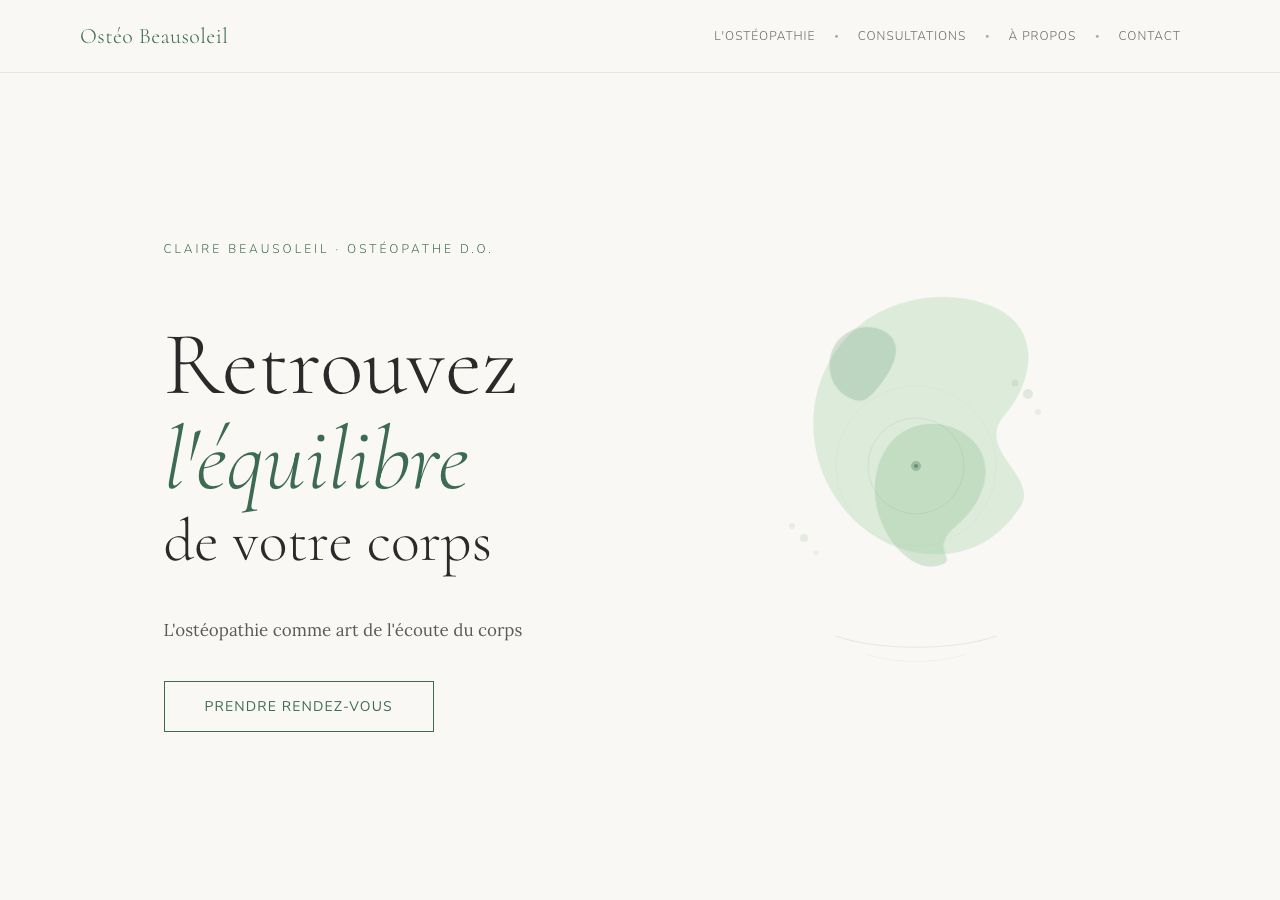 Aperçu du site Ostéo Beausoleil